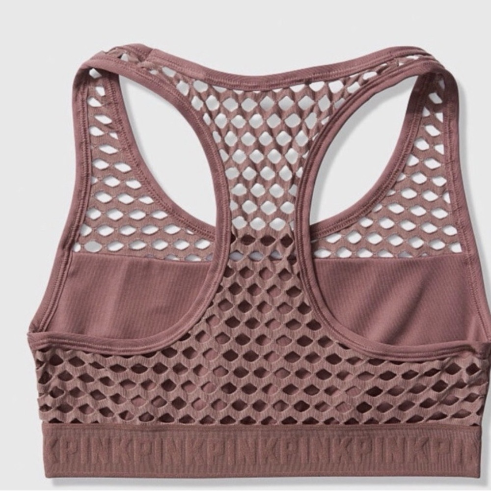 Pink Victoria Secrets Ultimate Mesh Razorback Sports Bra NWOT Small - Picture 6 of 8